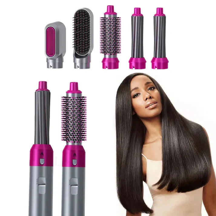 Secador de cabello 5 En 1 - Seca, alisa, riza y da volumen sin esfuerzo